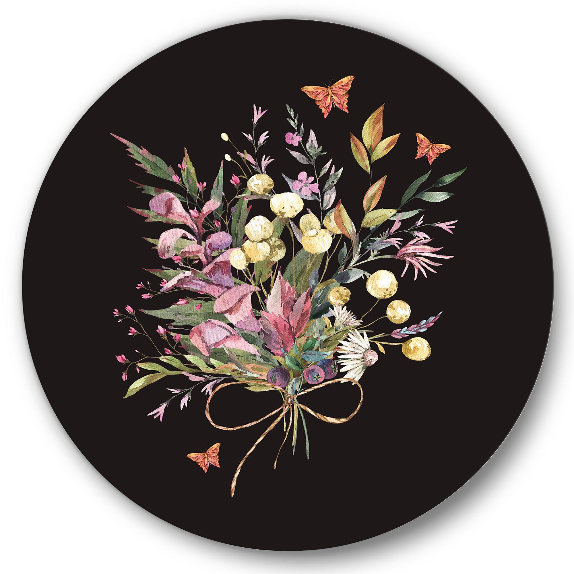 Designart - Vintage Floral Summer Wildflowers Arrangement